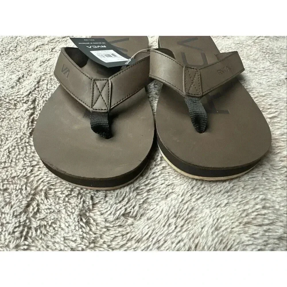 RVCA Mens VA Sport Federal Sandals - Dark Brown Size 9